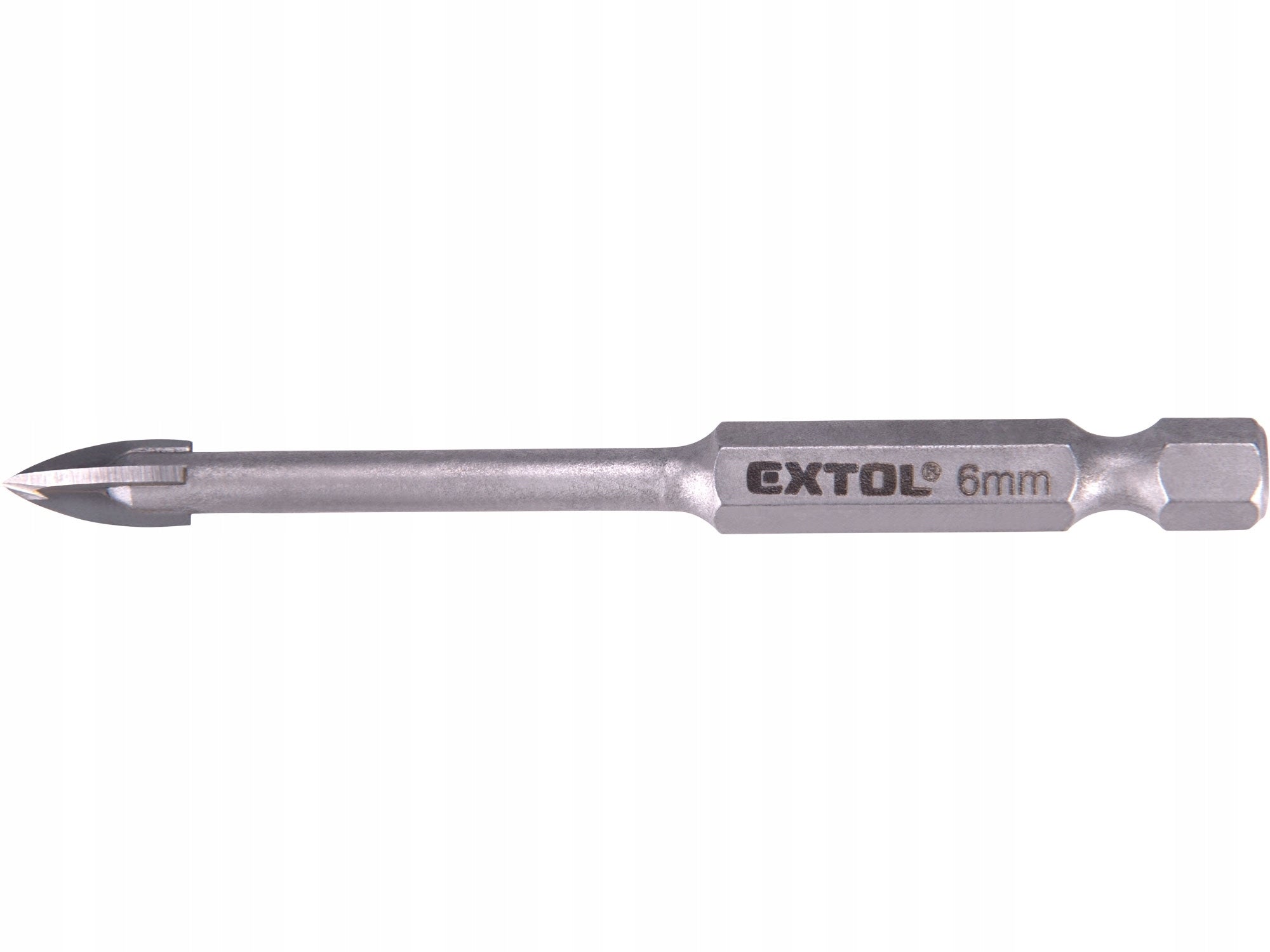 GLASS DRILL BIT 6mm STONEWARE TILES GLAZE CERAMICS 4 BLADES HEX