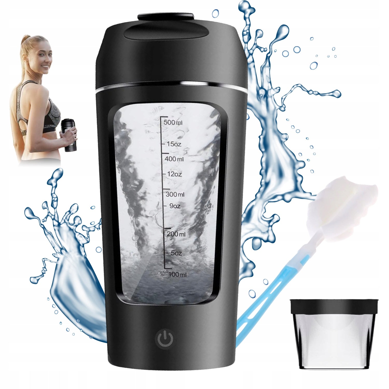 GLASS FOR WATER MOTIVATIONAL REUSABLE DURABLE SEALED ELECTRIC USB