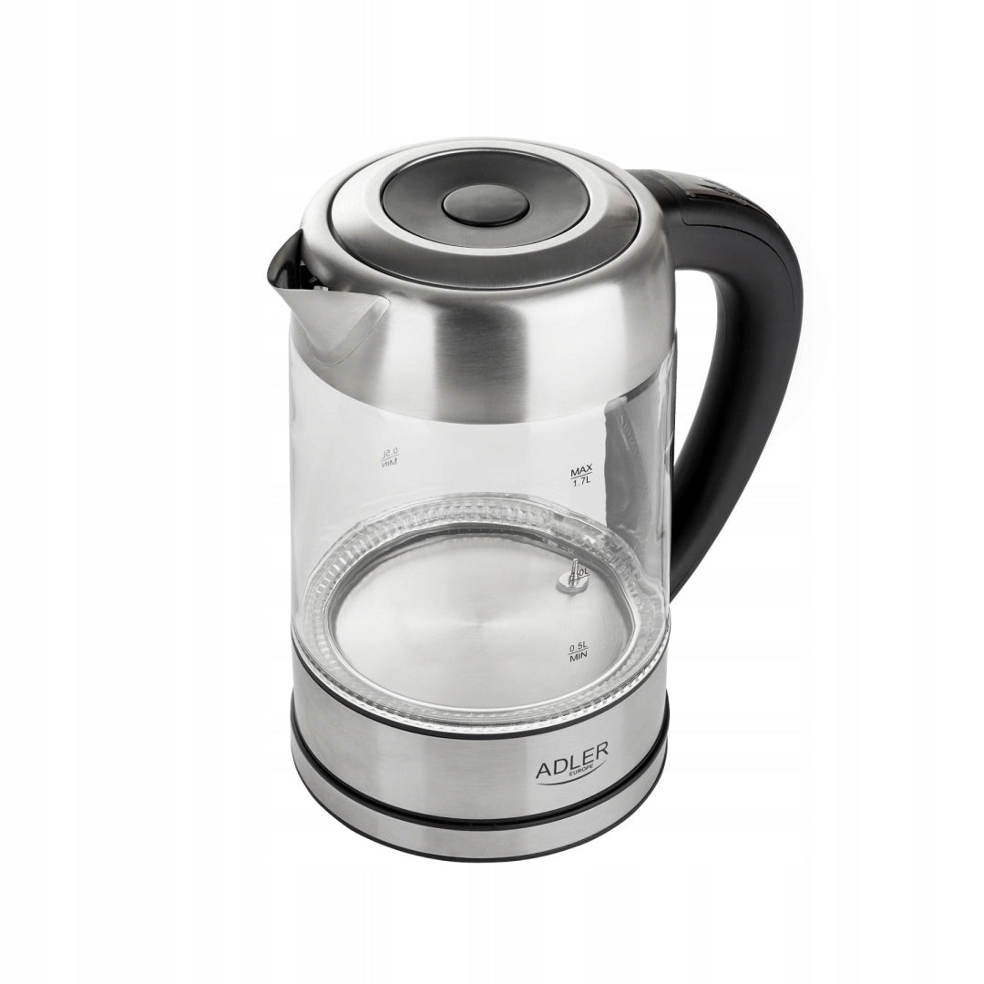 GLASS KETTLE 1,7L 2200W TEMPERATURE CONTROL BACKLIGHT Brand ADLER