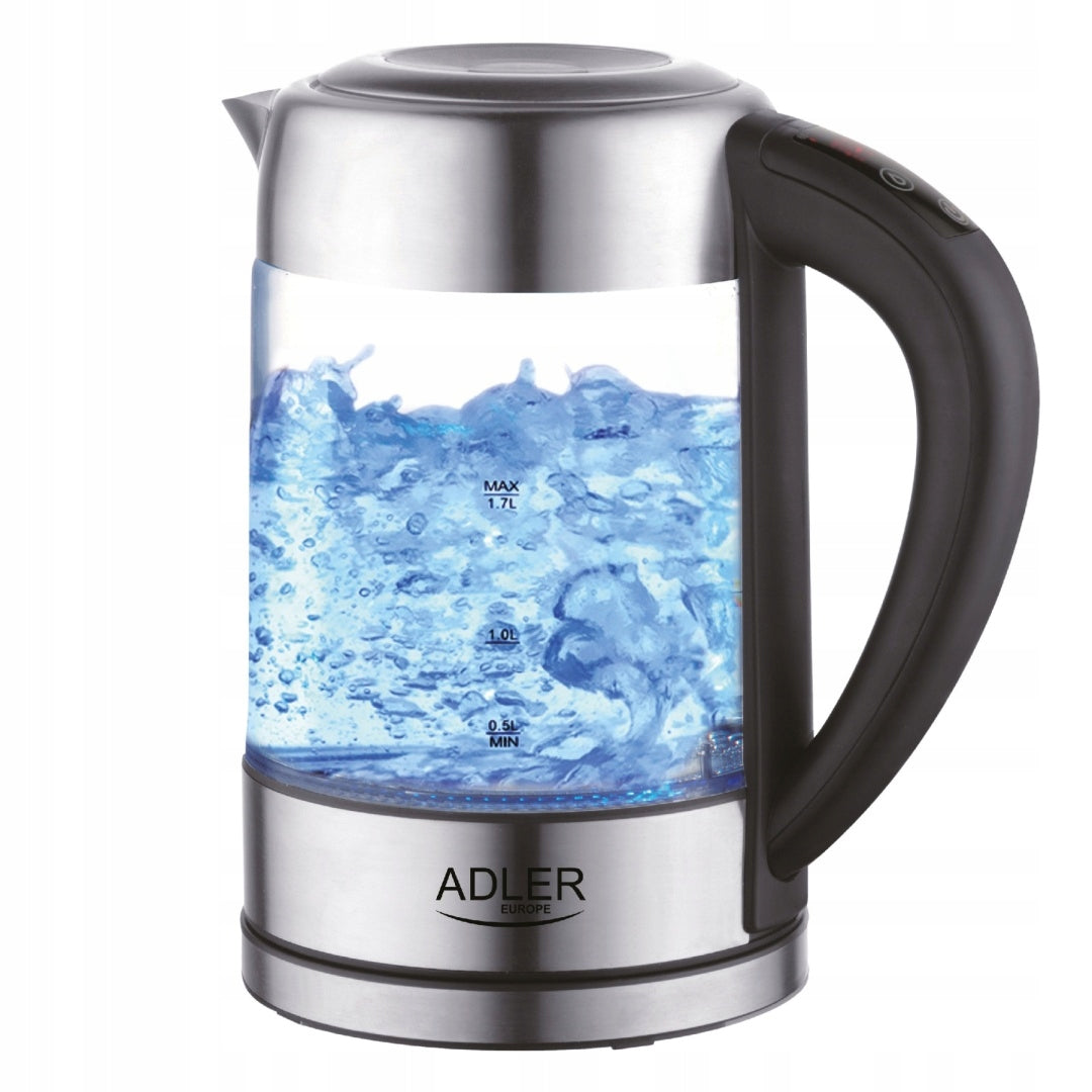 GLASS KETTLE 1,7L 2200W TEMPERATURE CONTROL BACKLIGHT Packaging status original