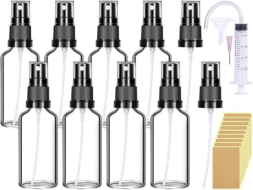 GLASS SPRAY BOTTLE 50 ML TRANSPARENT FOR COSMETICS PERFUME 2 PCS Brand no brand