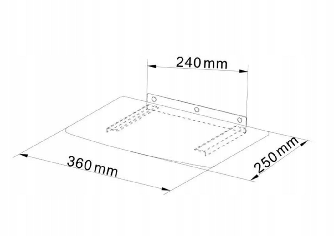 GLASS WALL SHELF HANGER RTV TV AV DVD DECODER SAT CONSOLE TUNER 10KG Manufacturer code 05350