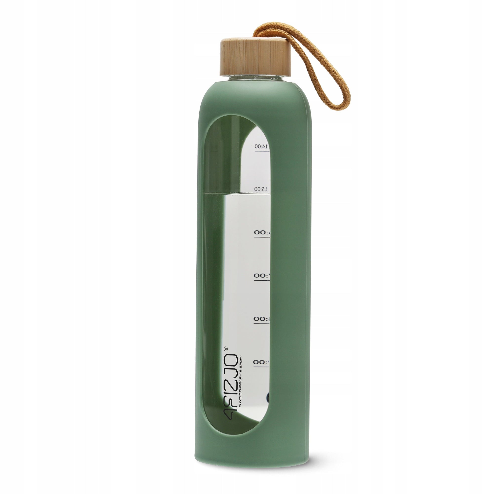 GLASS WATER BOTTLE MOTIVATIONAL WATER BOTTLE SEALED SILICONE CASE 4FIZJO Kind bottle