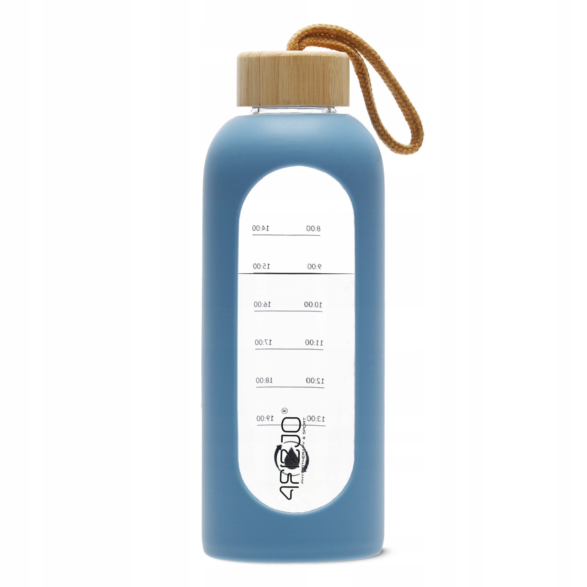 GLASS WATER BOTTLE MOTIVATIONAL WATER BOTTLE SEALED SILICONE CASE 750 ML Kind bottle