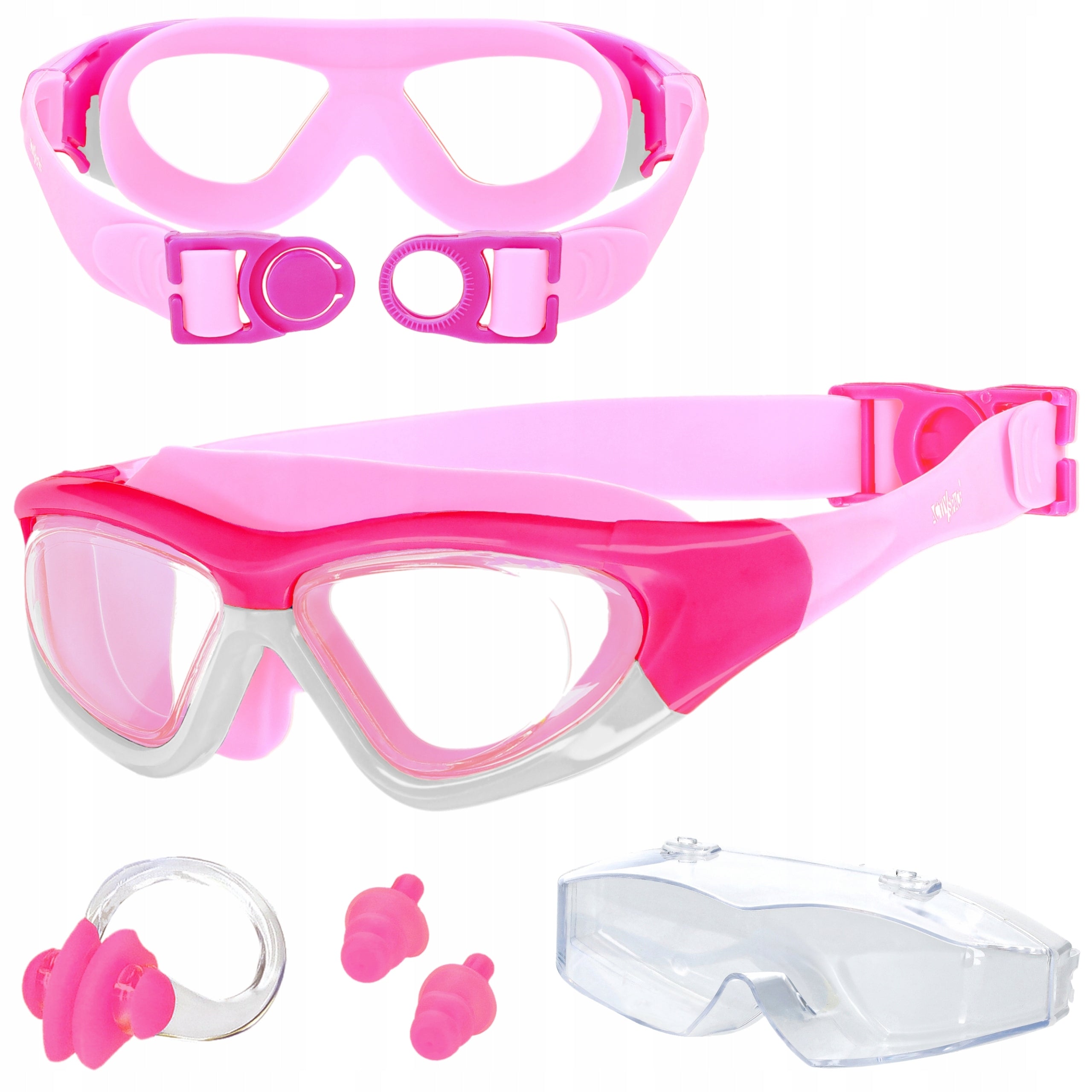 GLASSES SWIMMING GOGGLES FOR SWIMMING POOL EASY CLASP ANTI-FOG KIDS