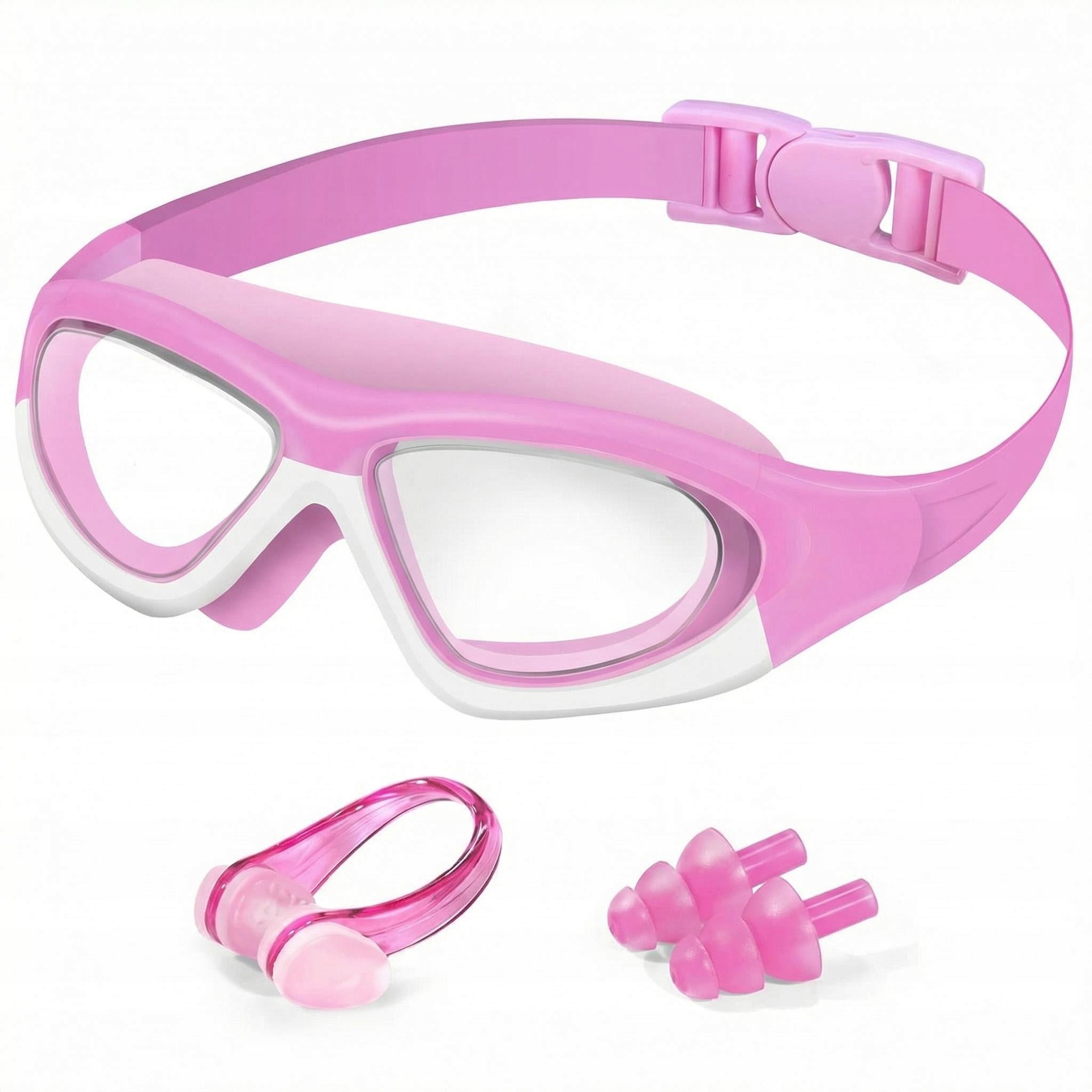 GLASSES SWIMMING GOGGLES FOR SWIMMING POOL EASY CLASP ANTI-FOG KIDS