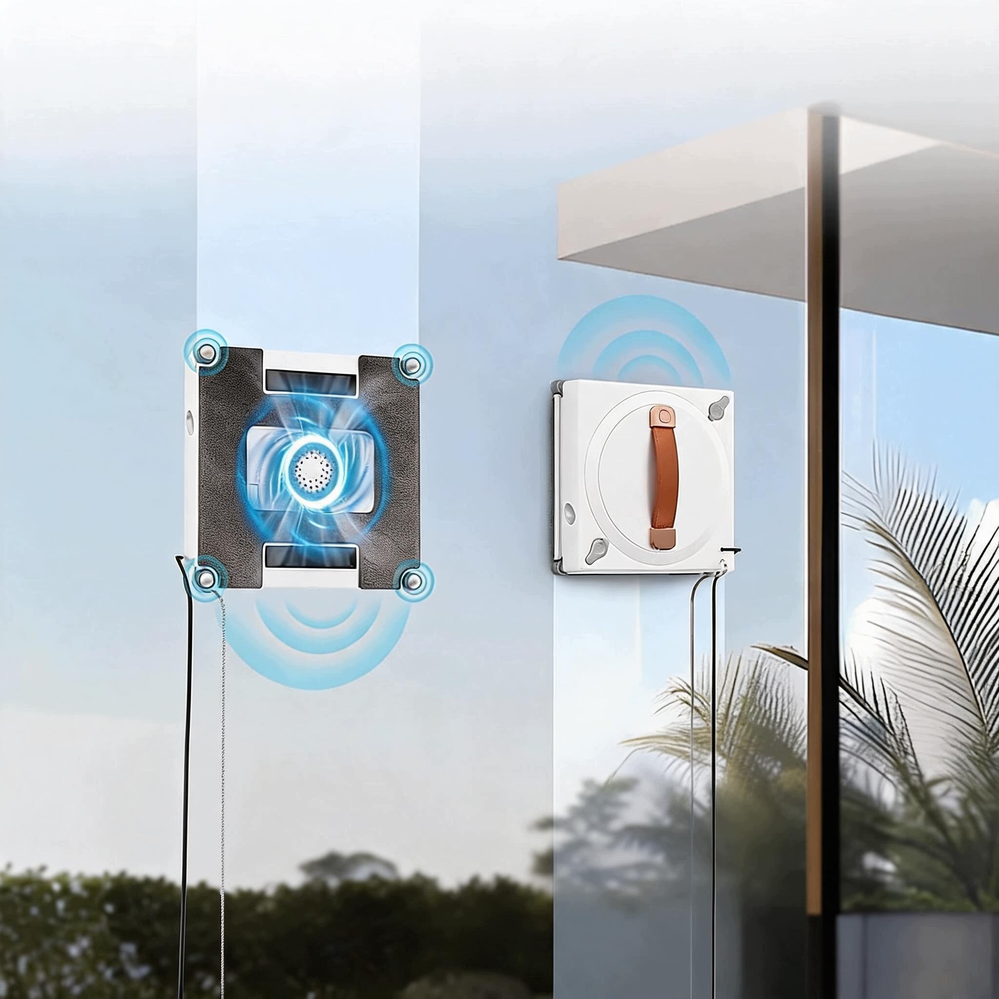 GLE350 5000PA WINDOW CLEANING ROBOT WITH REMOTE CONTROL WATER SPRAYING Packaging status original