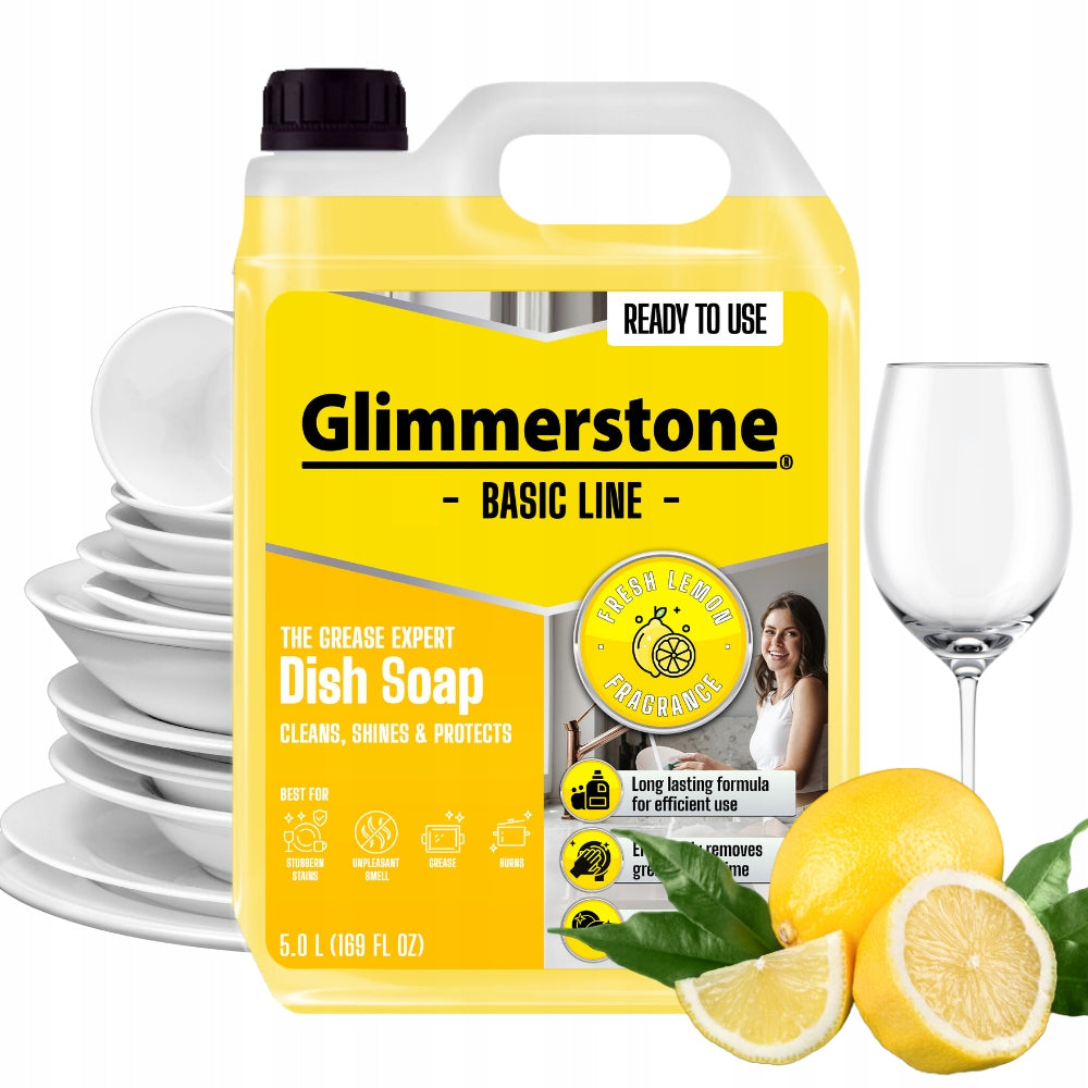 GLIMMERSTONE LEMON DISHWASHING GEL LIQUID - MODERN FORMULA 5L