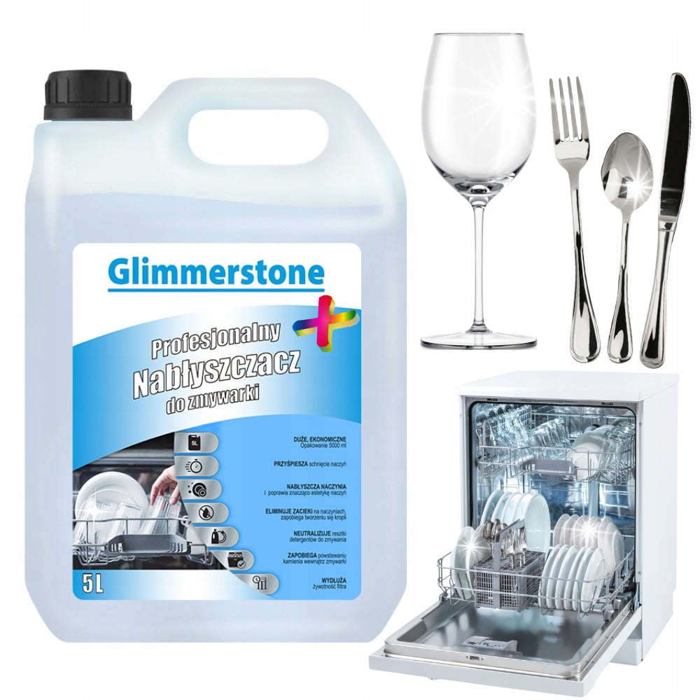 GLIMMERSTONE RINSE AID DISHWASHER LIQUID 5L PREMIUM RINSE AID