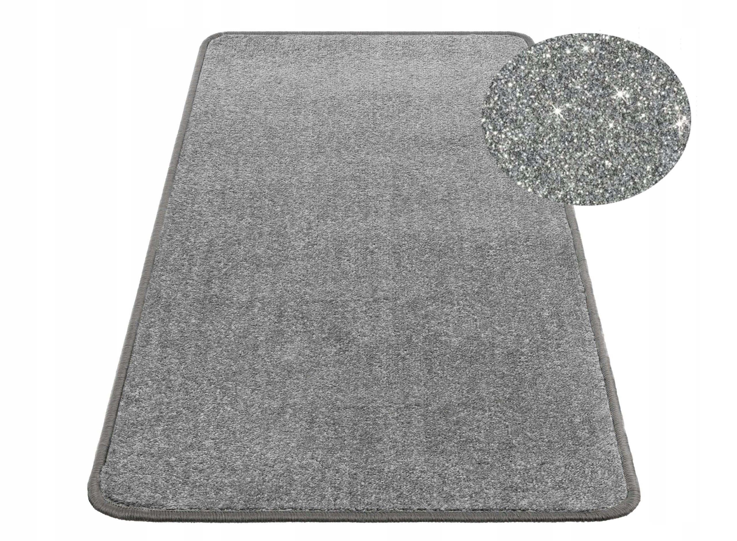 GLOSS CARPET 120x160 GRAY + SILVER THREAD SHINE