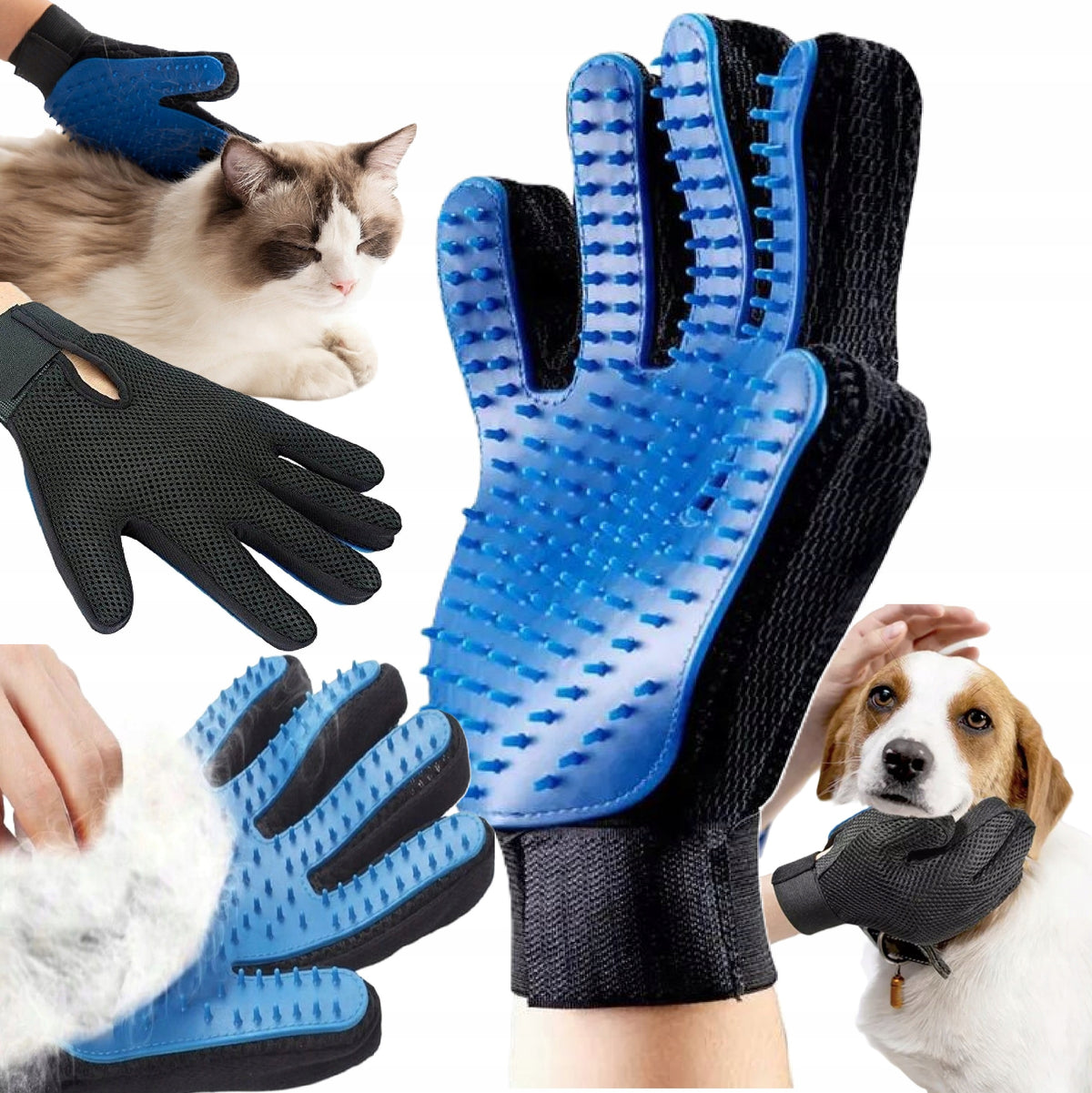 GLOVE BRUSH FOR COMBING CAT DOG SCRATCHING HAIR