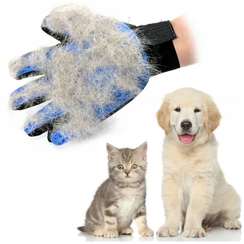 GLOVE BRUSH FOR COMBING HAIR WASHING SCRATCHING CAT DOG MASSAGE x2