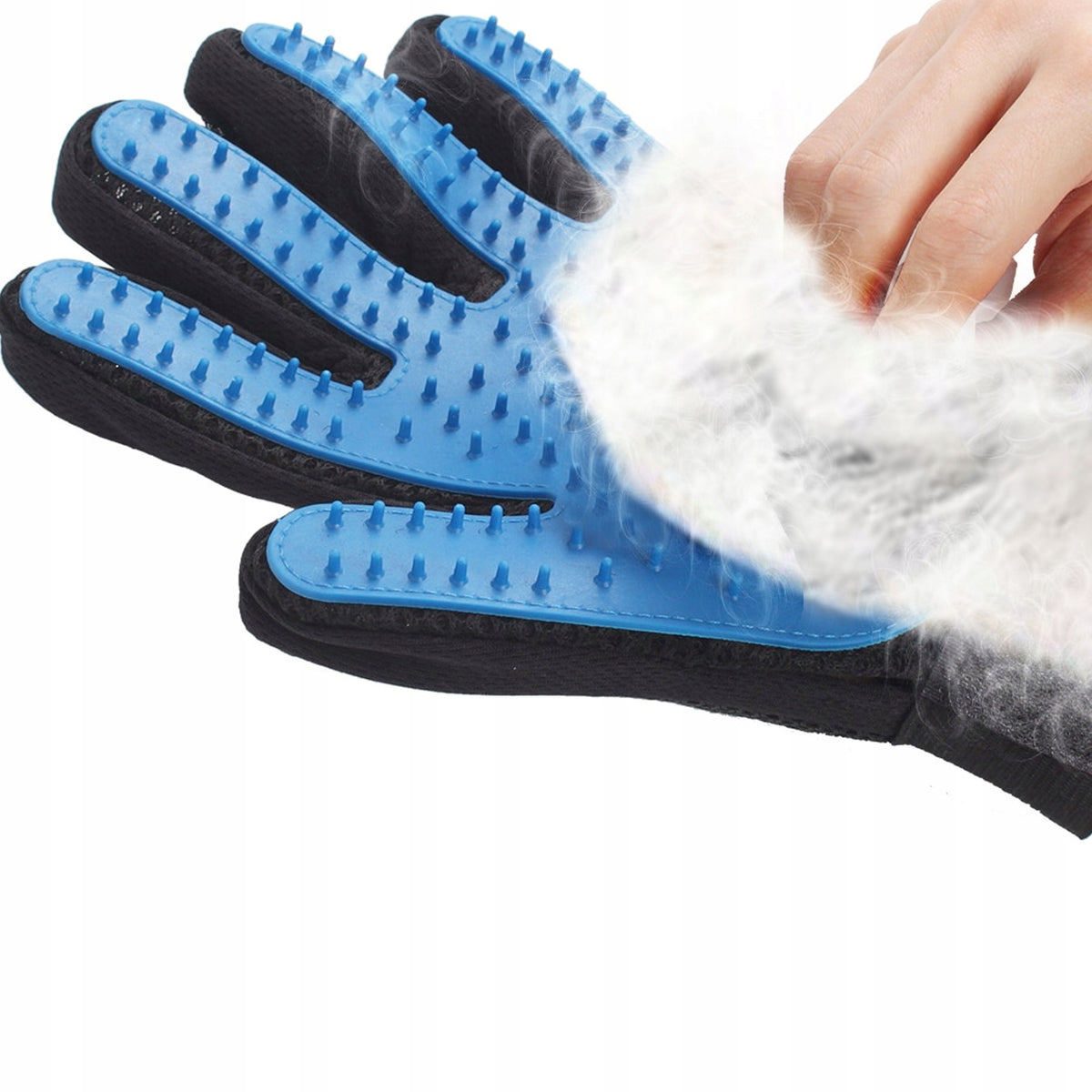 GLOVE BRUSH FOR COMBING STROKING REMOVAL OF DEAD CAT DOG HAIR L