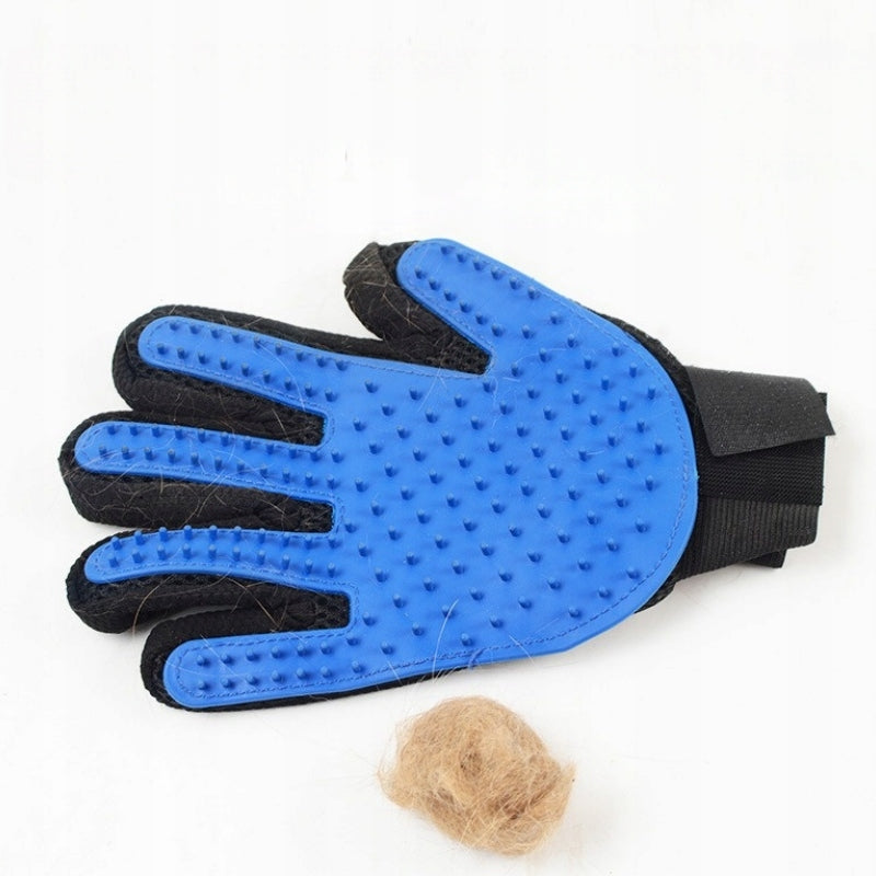 GLOVE BRUSH FOR COMBING STROKING REMOVAL OF DEAD CAT DOG HAIR Packaging status original
