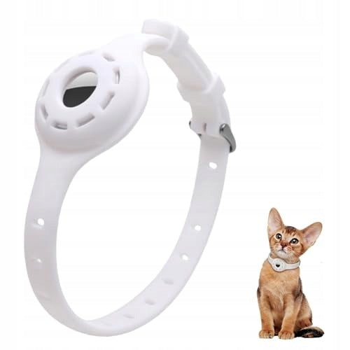 GLOWING COLLAR ADJUSTABLE WITH CAT LOCATOR COVER WHITE Packaging status original