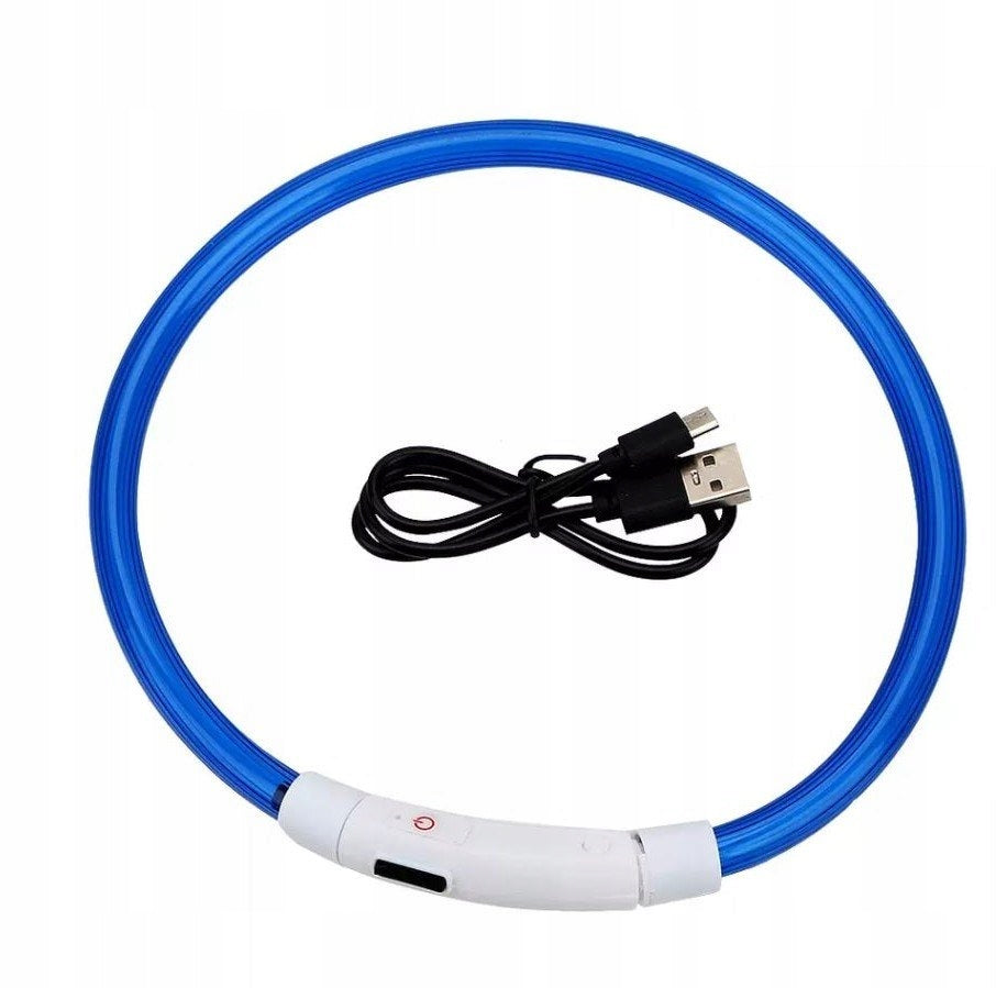 GLOWING COLLAR FOR DOG LED BLUE UP TO 40cm Brand Unizoo