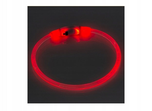GLOWING DOG COLLAR LED RED LED USB ADJUSTABLE NEON 3 MODES 70 cm Manufacturer code 9221-3
