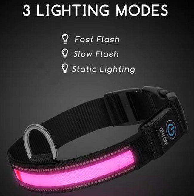 GLOWING LED COLLAR CHARGED USB FOR DOG 41-51CM Manufacturer code 5952x