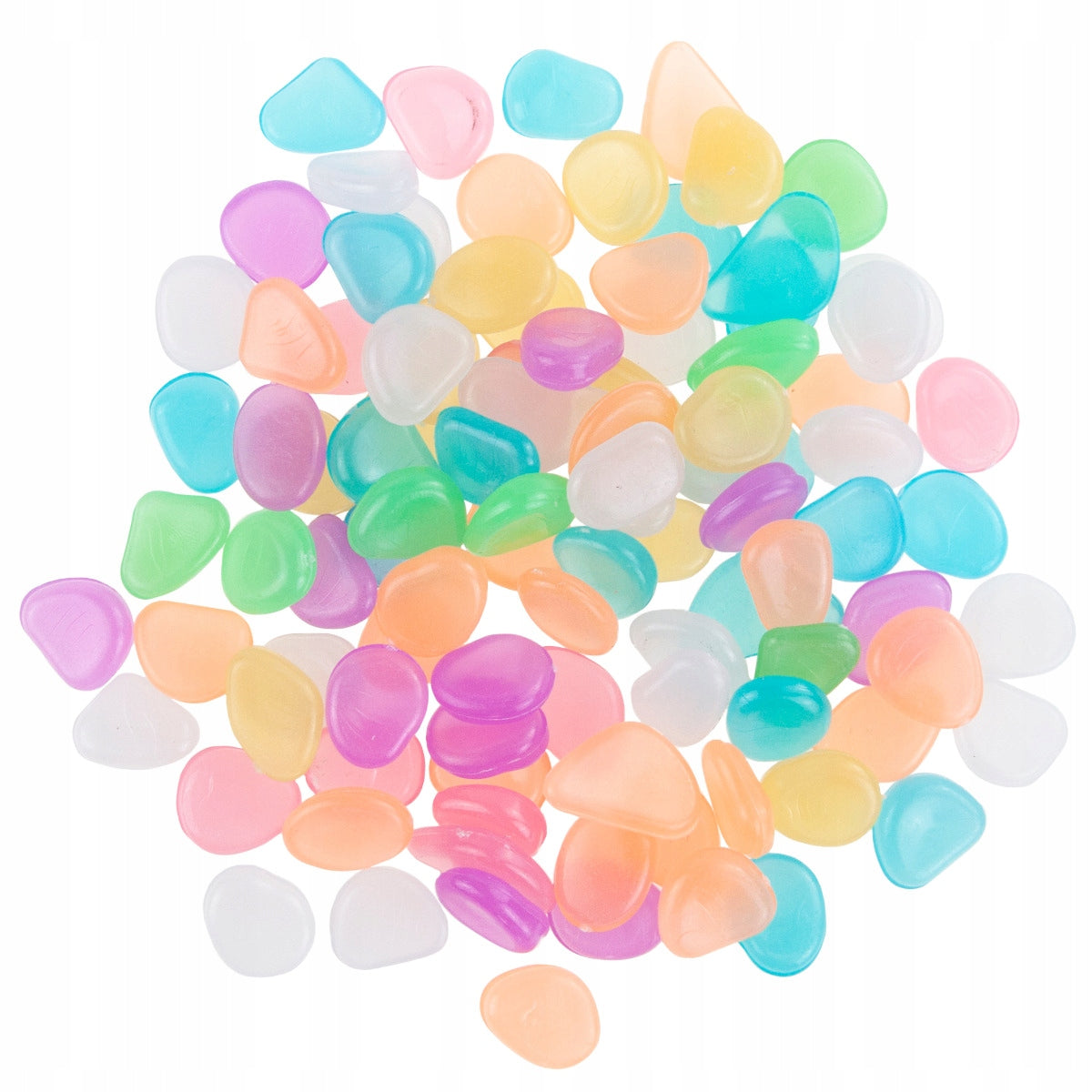 GLOWING STONES FLUORESCENT PEBBLES DECORATIVE PEBBLES 100PCS.
