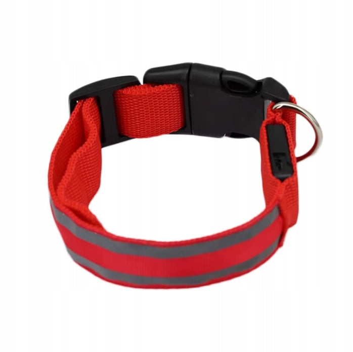 GLOWING USB RECHARGEABLE LED DOG COLLAR - SIZE S