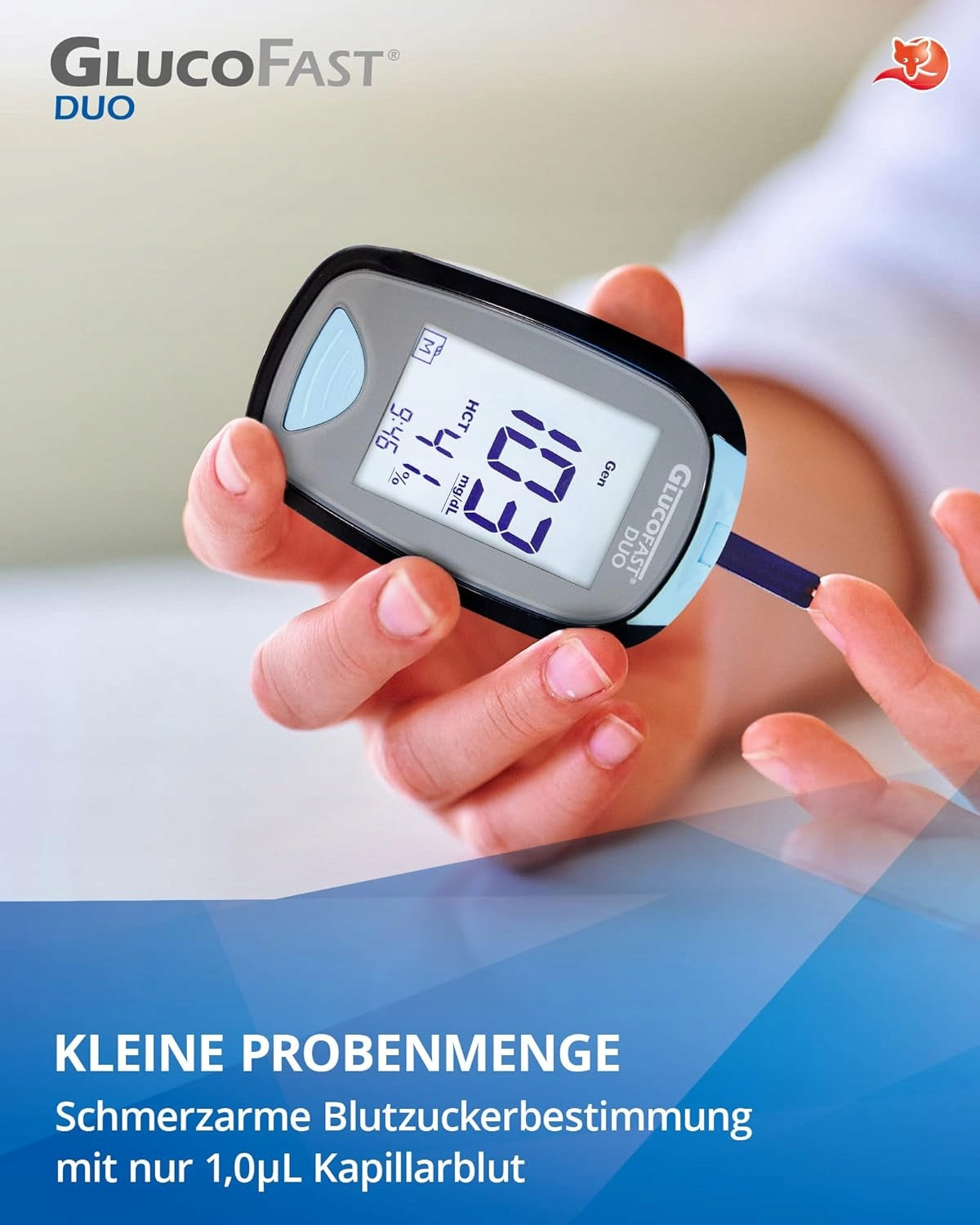 GLUCOFAST Du Set Glucose Meter for Sugar Glucose Measurement Tester Medical device no