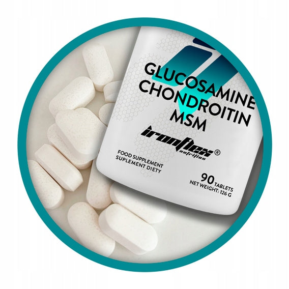 GLUCOSAMINE CHONDROITIN MSM 90 tabletS SUPPORT FOR JOINTS BONES IRONFLEX EAN (GTIN) 5903140694656