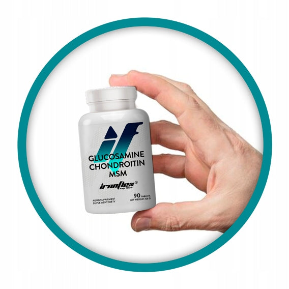 GLUCOSAMINE CHONDROITIN MSM 90 tabletS SUPPORT FOR JOINTS BONES IRONFLEX Manufacturer code 5903140694656