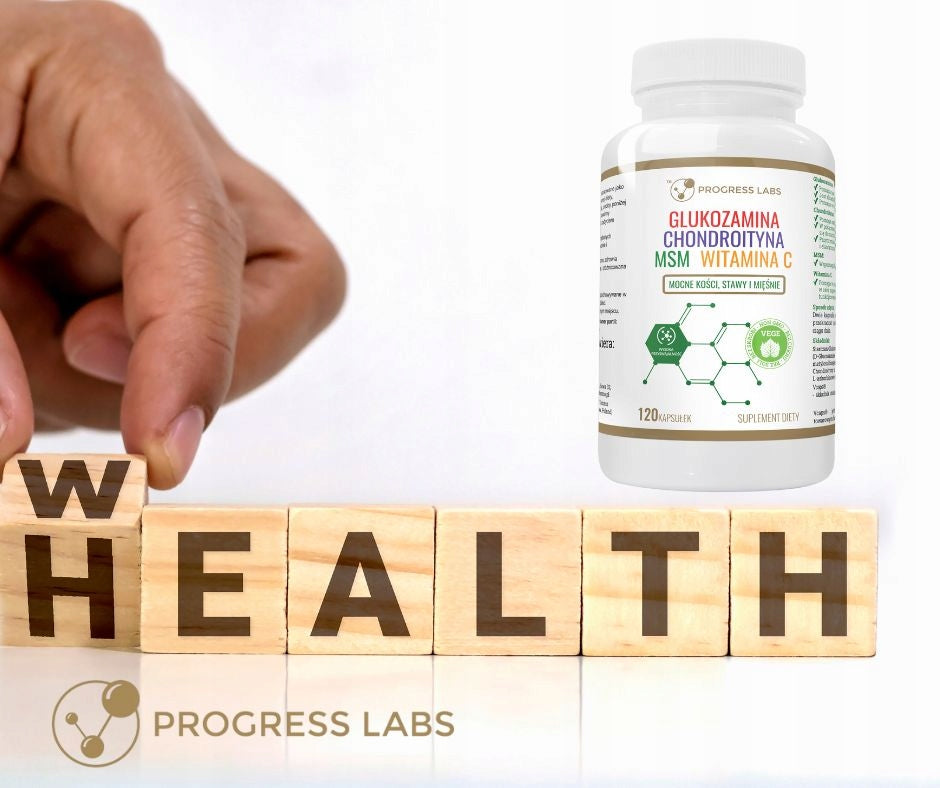 GLUCOSAMINE CHONDROITIN MSM VITAMIN C VEGE 120k Brand Progress Labs