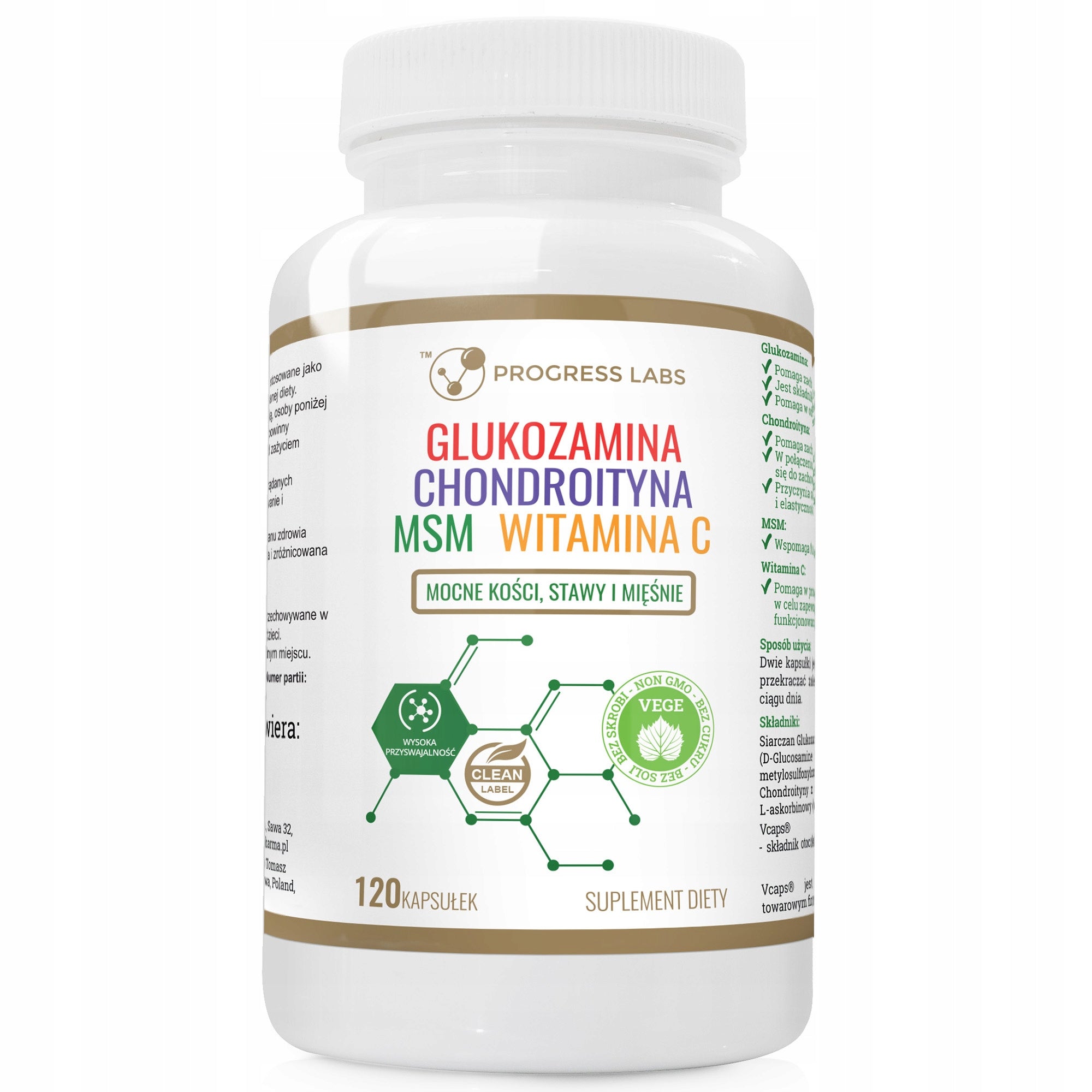 GLUCOSAMINE CHONDROITIN MSM VITAMIN C VEGE 120k