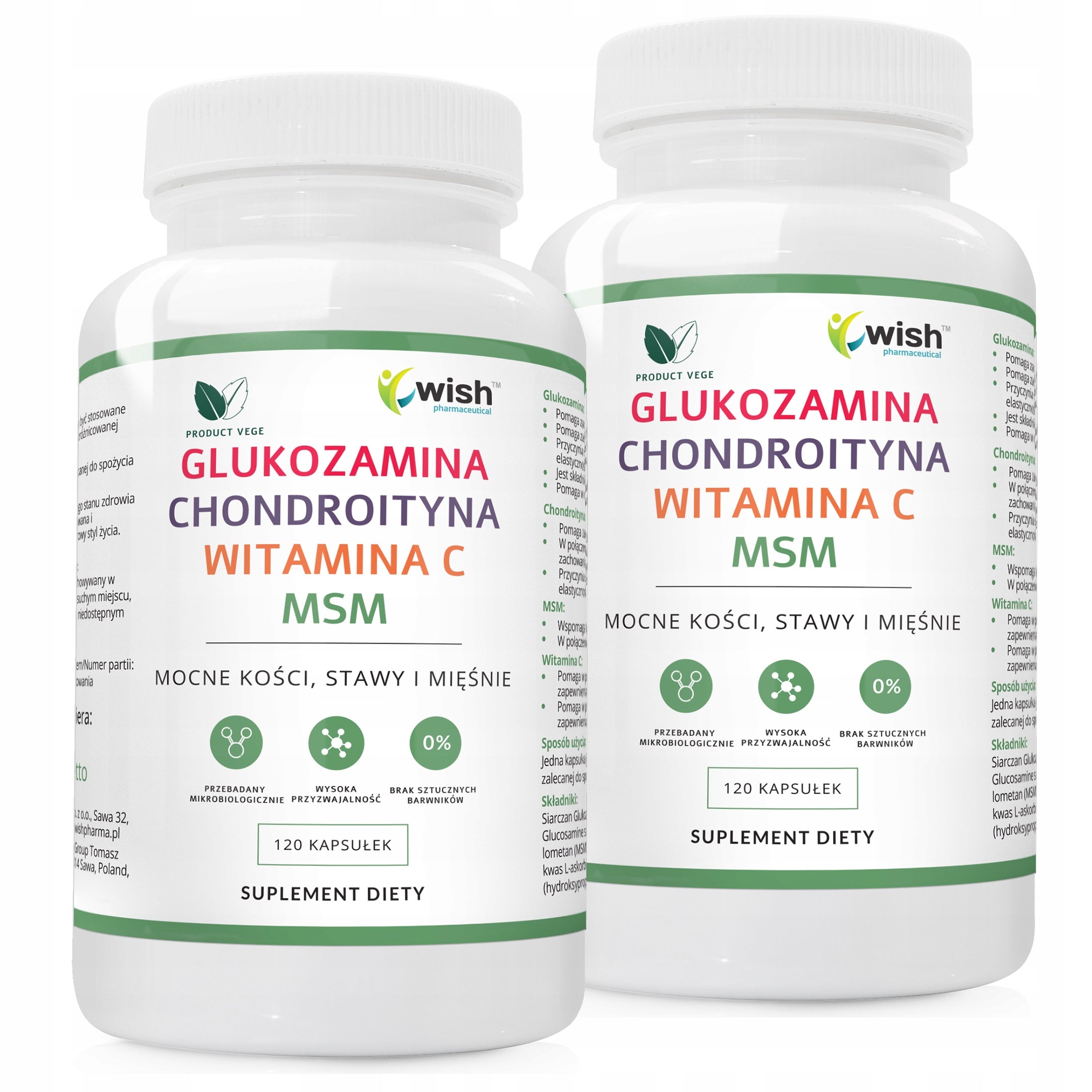 GLUCOSAMINE CHONDROITIN MSM VITAMIN C VEGE 240k