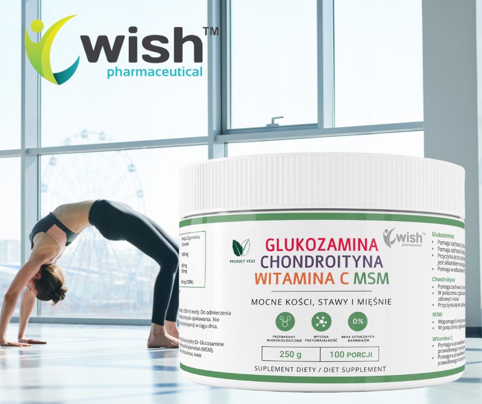 GLUCOSAMINE CHONDROITIN MSM VITAMIN C VEGE 250g Brand Wish Pharmaceutical