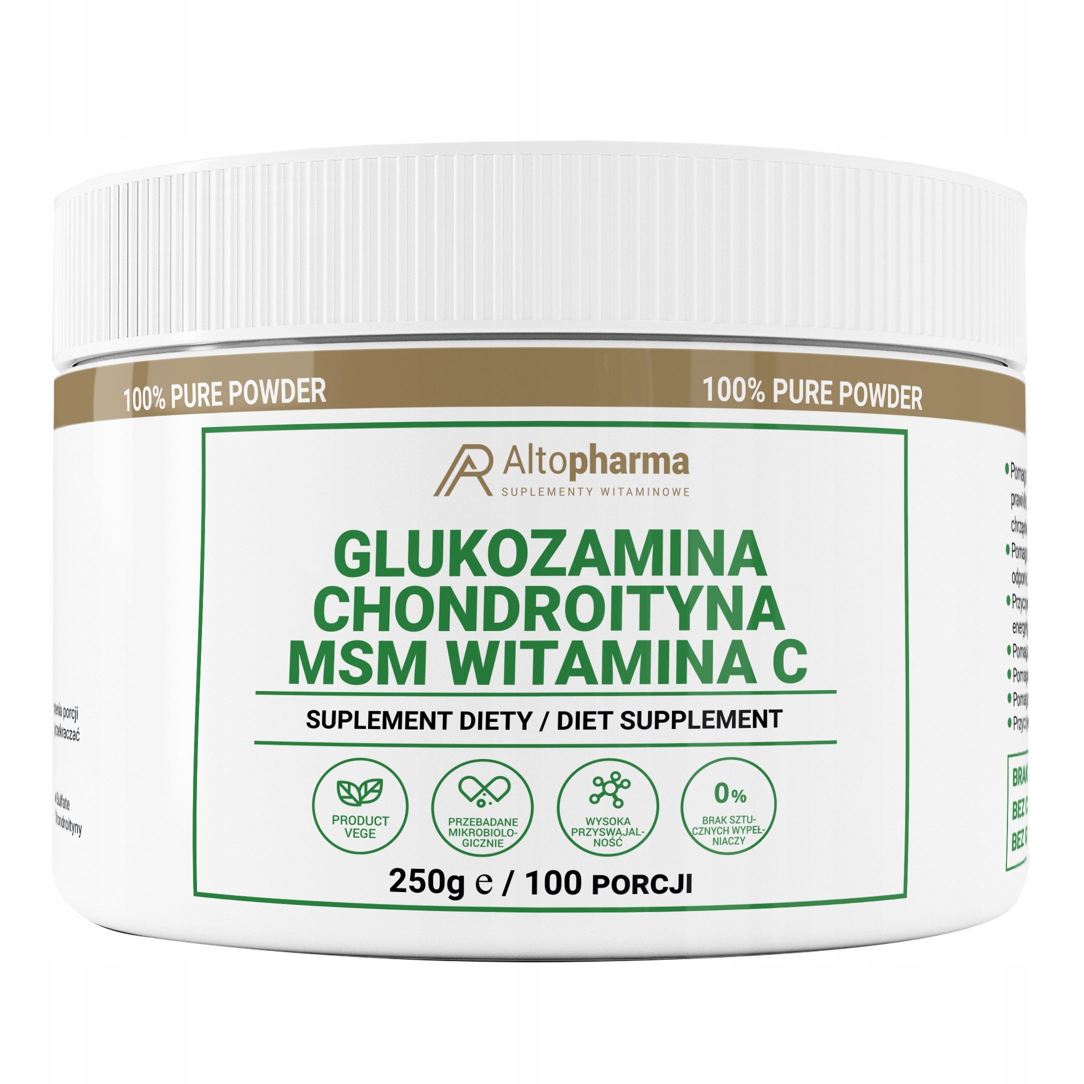 GLUCOSAMINE CHONDROITIN MSM VITAMIN C WEGE 250g