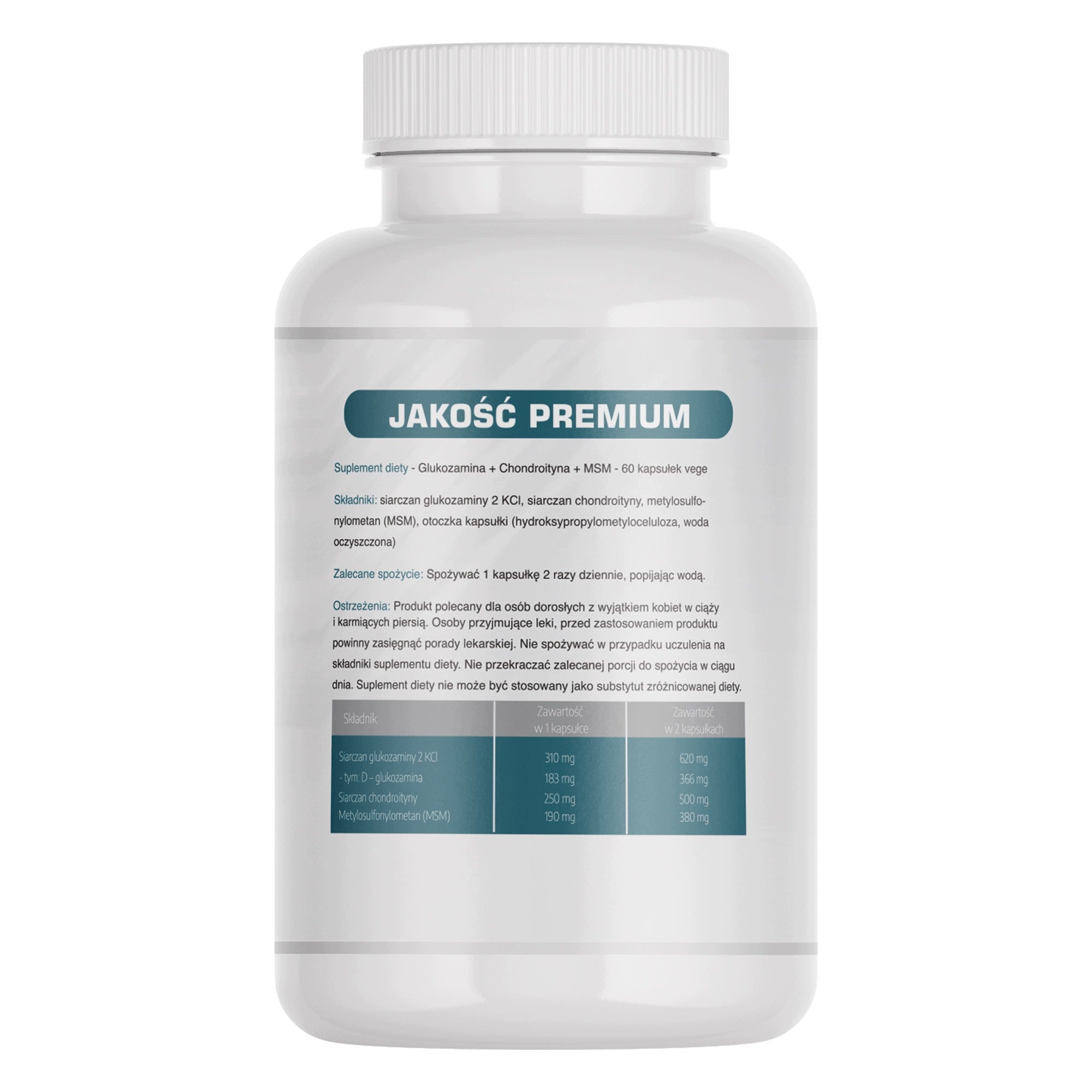 GLUCOSAMINE + CHONDROITIN + MSM - bones joints muscles 60 caps. VEGE Brand MedFuture