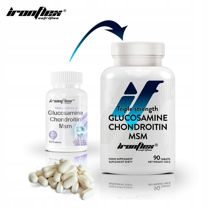 GLUCOSAMINE Chondroitin MSM IronFlex 90 tablets Complex for joints Bones Packaging status original