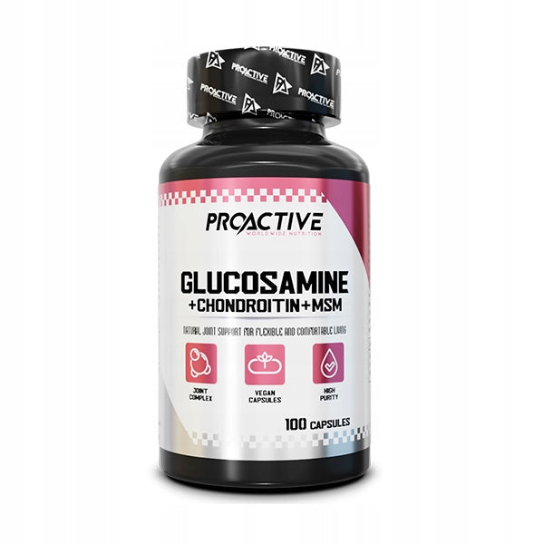GLUCOSAMINE strong joints bones Proactive Glucosamine+Chondrotoine+MSM 100caps Manufacturer code .PROACTIVE GLUCOS