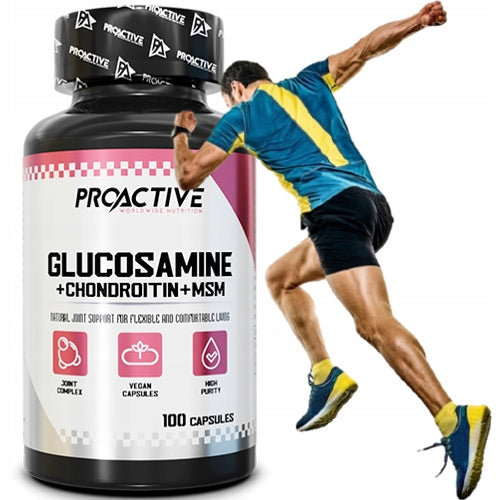 GLUCOSAMINE strong joints bones Proactive Glucosamine+Chondrotoine+MSM 100caps
