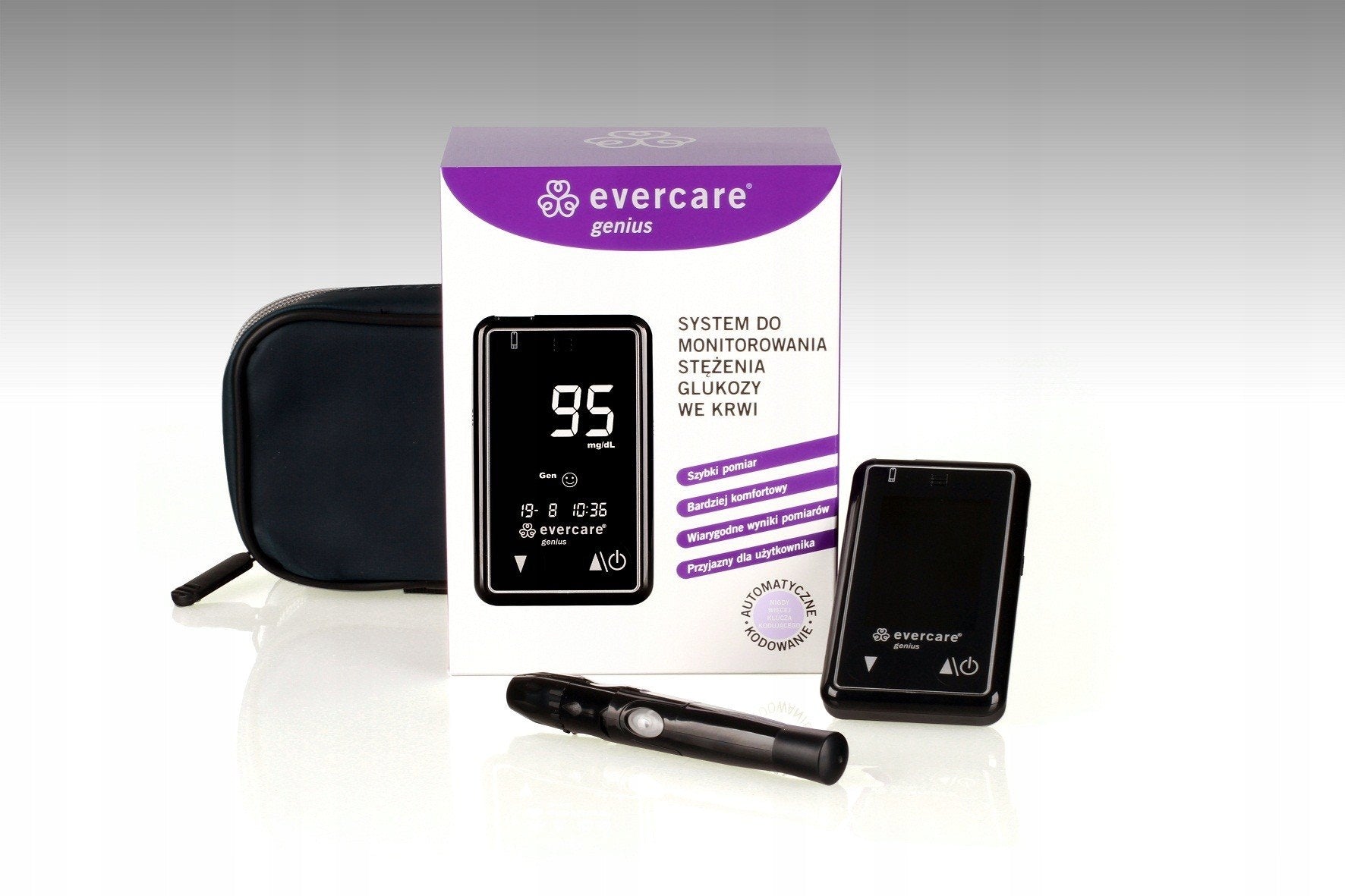 GLUCOSE METER EVERCARE GENIUS mg/dl SET - DISTRIBUTION POLAND