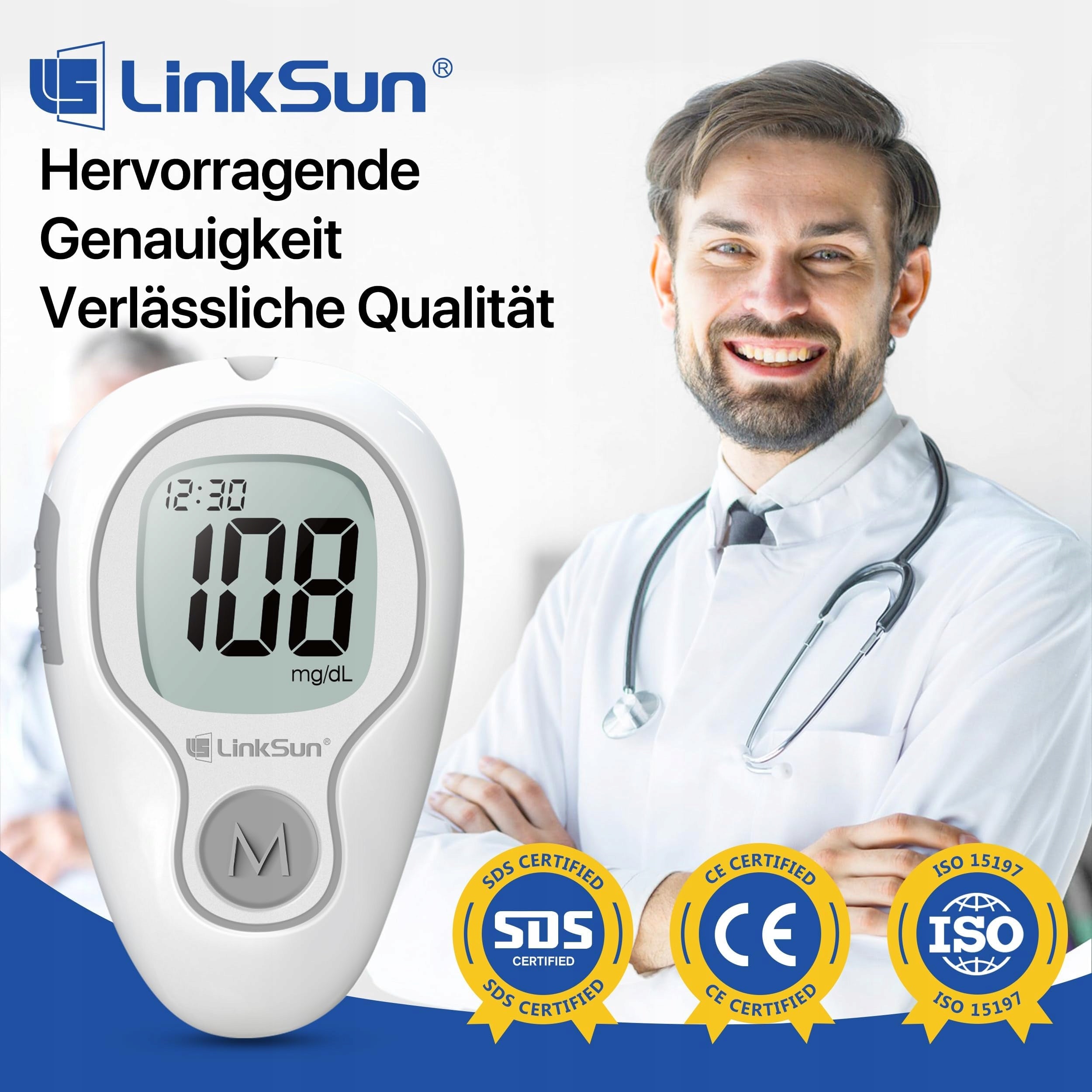 GLUCOSE METER SET OF 100 TEST STRIPS 5S DIABETIC HOME SUGAR MEASUREMENT Packaging status original