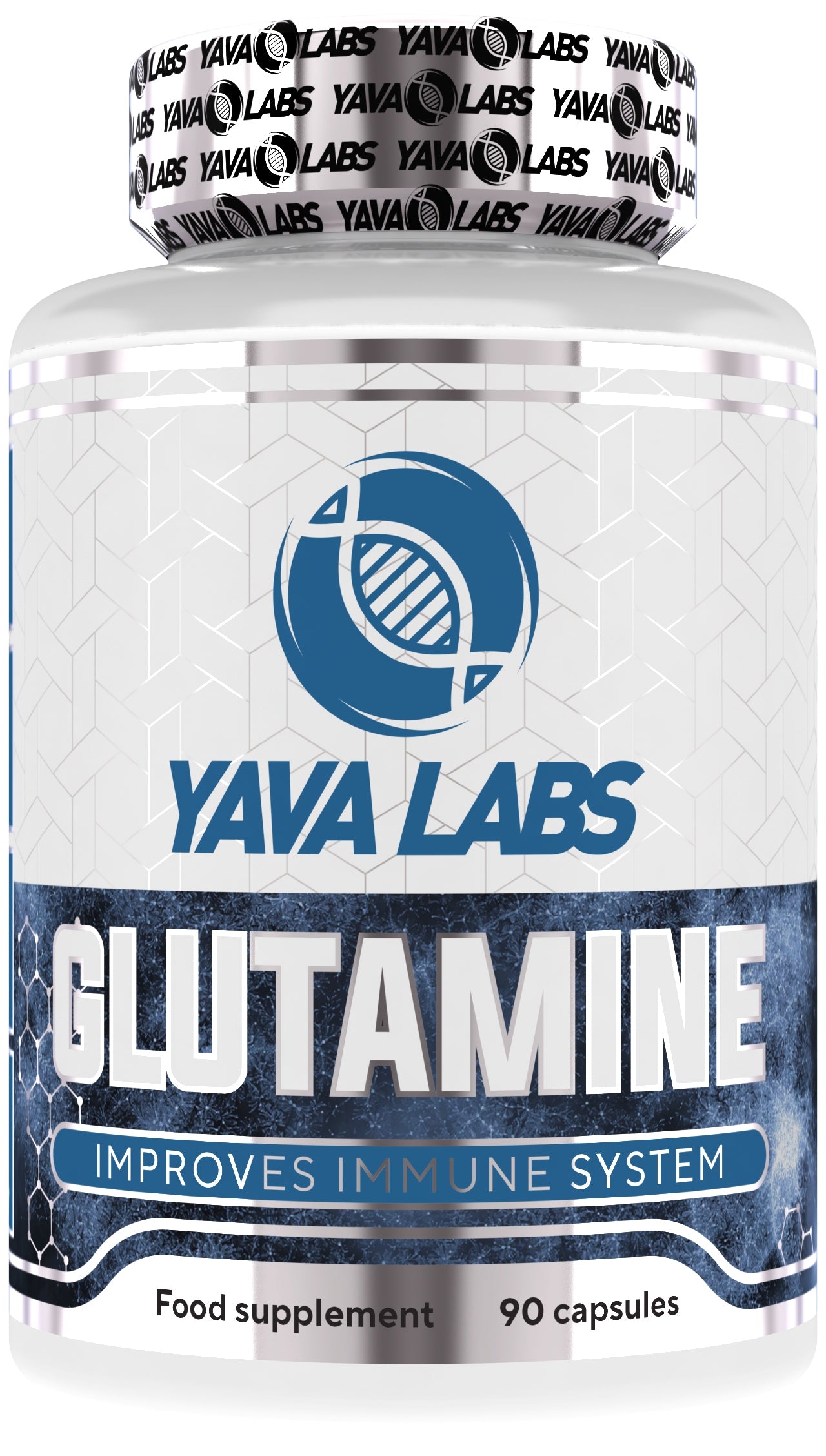 GLUTAMINE 1400 mg Regeneration and Training Support – 90 capsules Yava Labs