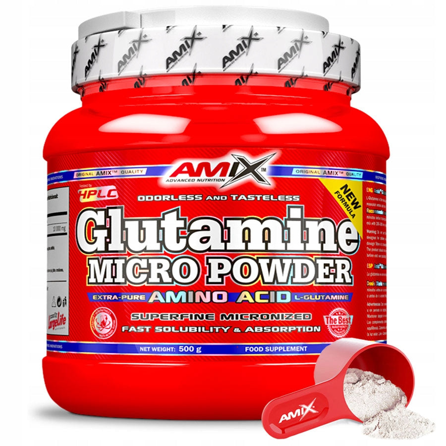 GLUTAMINE 500g - natural, pure version without additives 100% Glutamine Amix