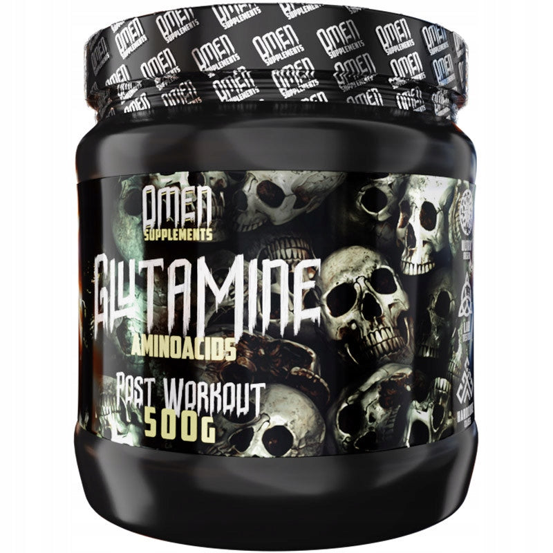 GLUTAMINE powder AMINO ACIDS regeneration Omen Glutamine LEMON 500g Expiration date not specified