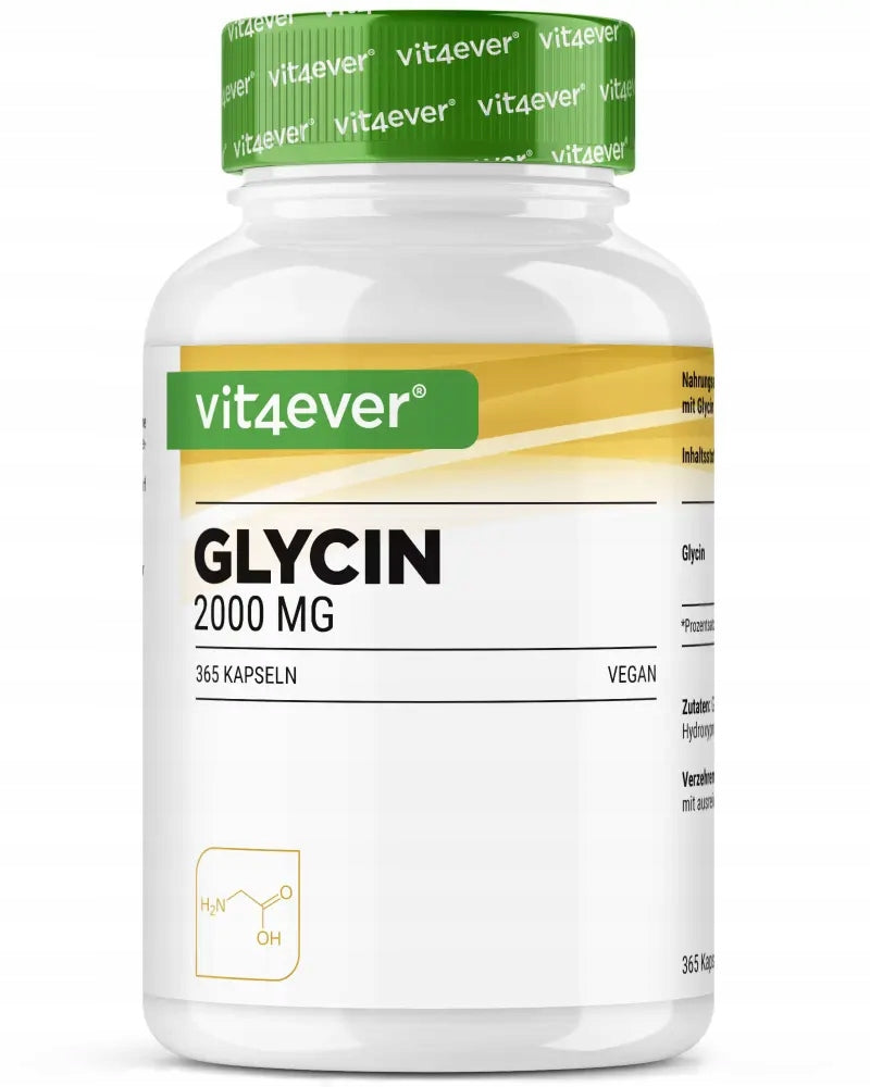 GLYCINE 1000 mg 365 CAPSULES SLEEP SUPPORT REGENERATION AND NERVOUS SYSTEM