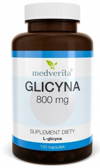 GLYCINE 800mg L-glycine Amino acid MEMORY FOCUS 100 kaps MEDVERITA Medical device no