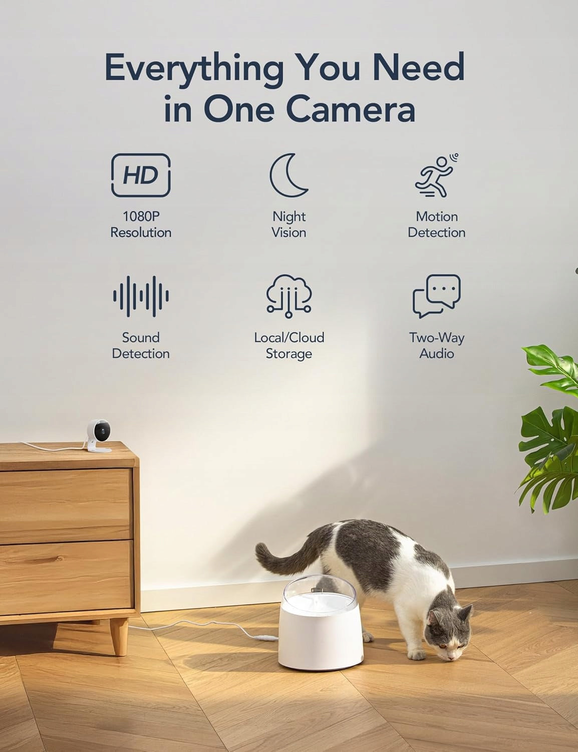 GNCC Indoor Cameras 1080P 2-Pack Wi-Fi Motion Detection Brand no brand