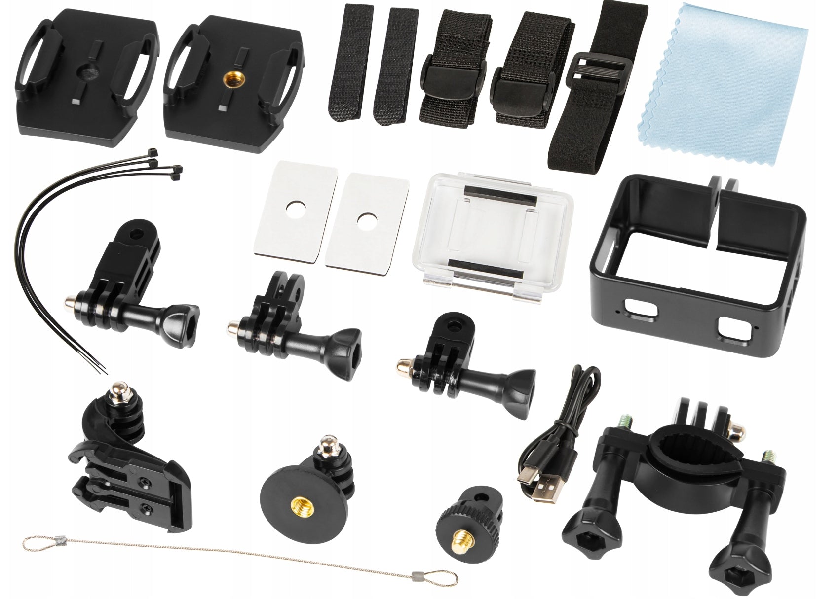 GO Pro 4U SPORTS CAMERA 4K WIFI USB MICROPHONE WATERPROOF AKCESORIA SET Packaging status original