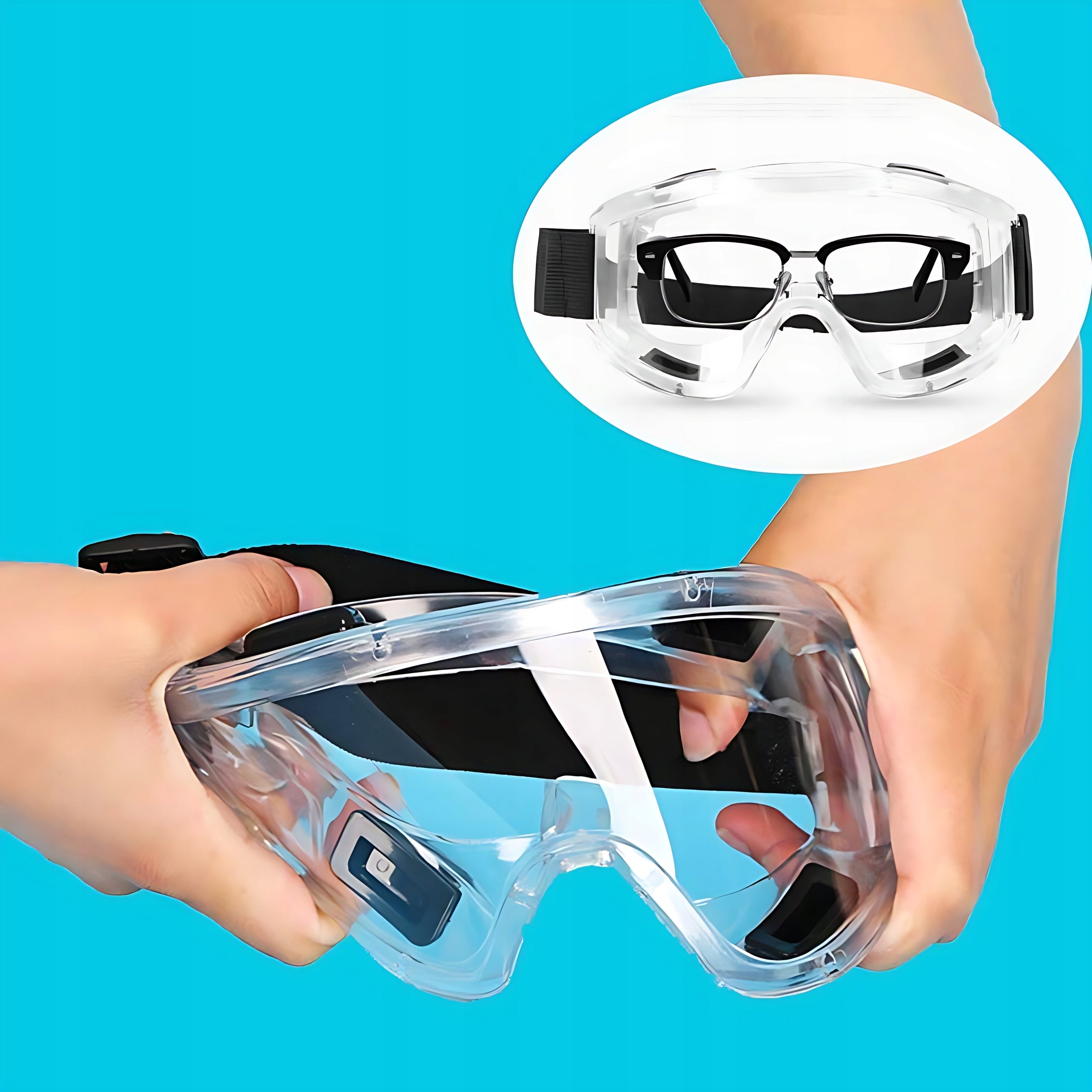 GOGGLES WORK SAFETY GLASSES ANTI-CHIPPING TRANSPARENT BHP Manufacturer code Gogle ochronne robocze BHP