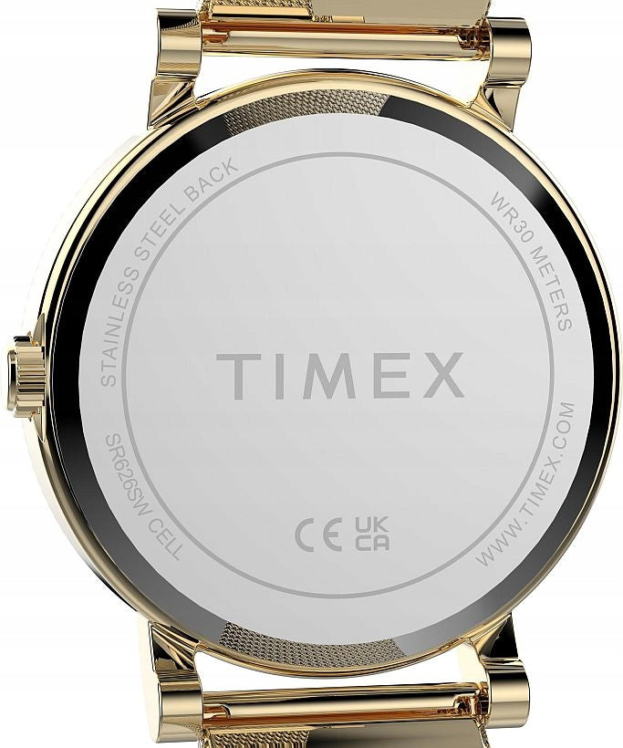 GOLD ELEGANT WOMEN'S WATCH TIMEX TW2Y68900 CHAMPAGNE NUMBERS MESH Ø38mm Manufacturer code TW2Y68900