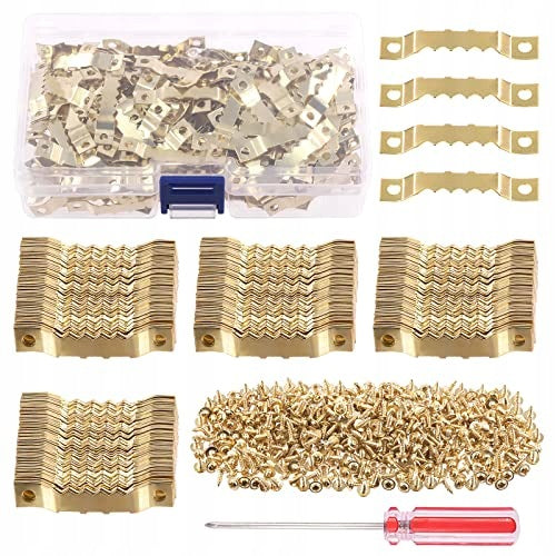 GOLD GEAR PENDANTS FOR FRAMES TWO HOLE SET OF 200 PCS WoodEN SCREWS Brand no brand