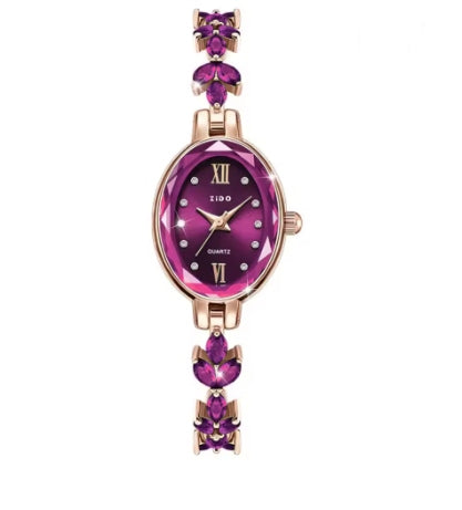 GOLD PURPLE WATCH WITH BRACELET 1294