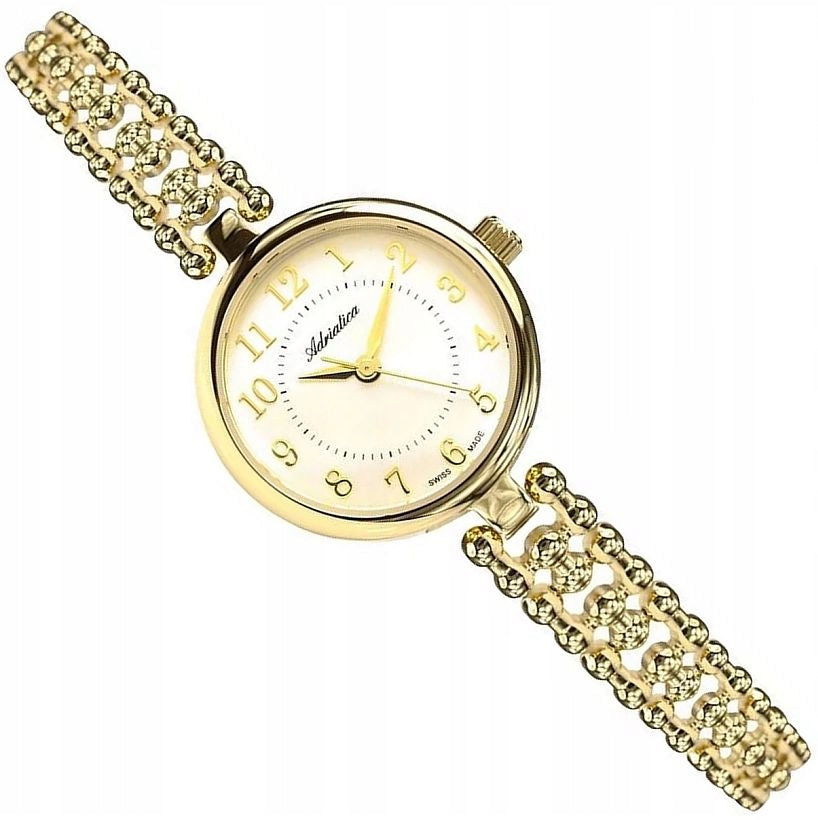 GOLD WOMEN'S WATCH ADRIATICA WITH JEWELRY BRACELET SWISS MINI Ø23mm